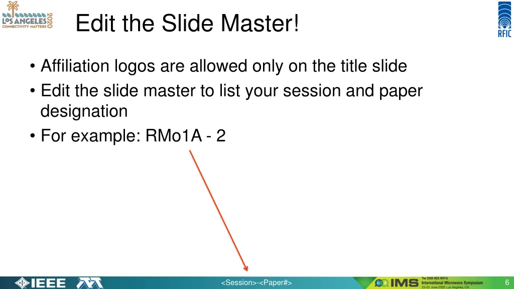 edit the slide master