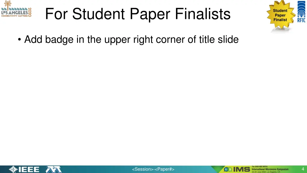 for student paper finalists