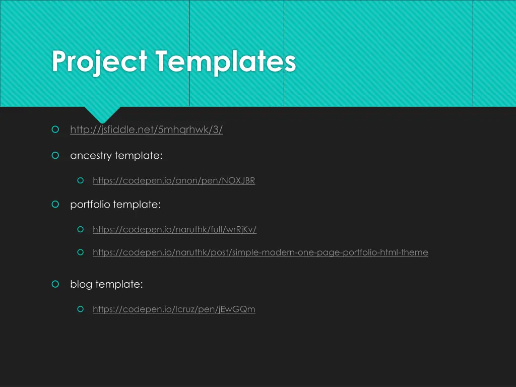 project templates