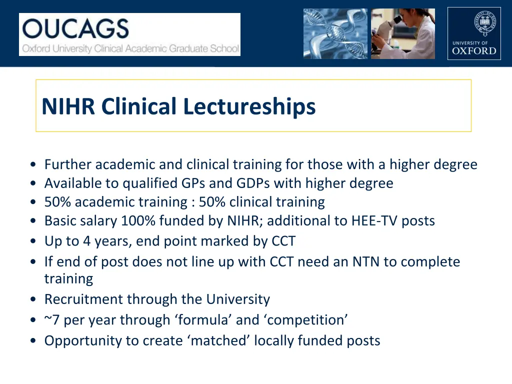 nihr clinical lectureships