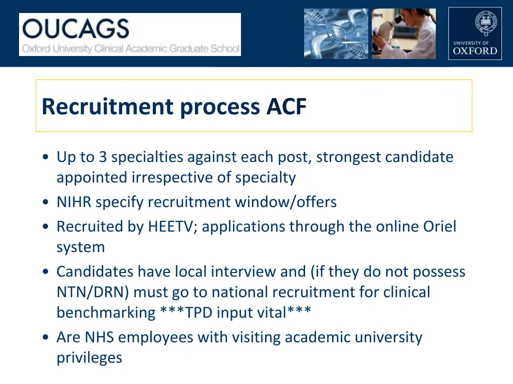 recruitment process acf