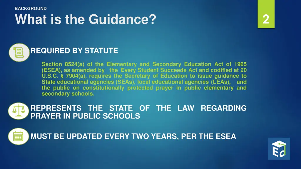 background what is the guidance
