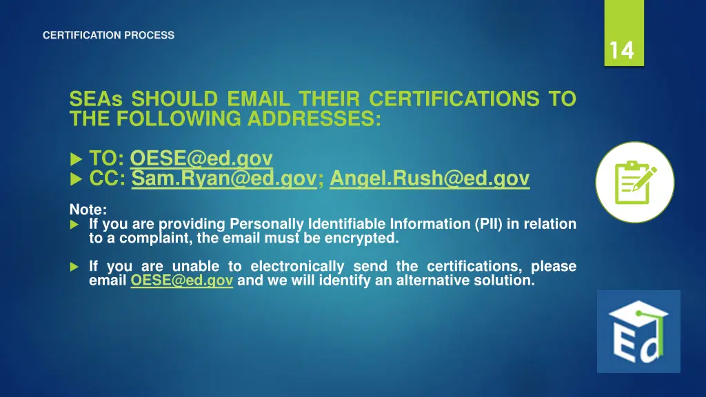 certification process