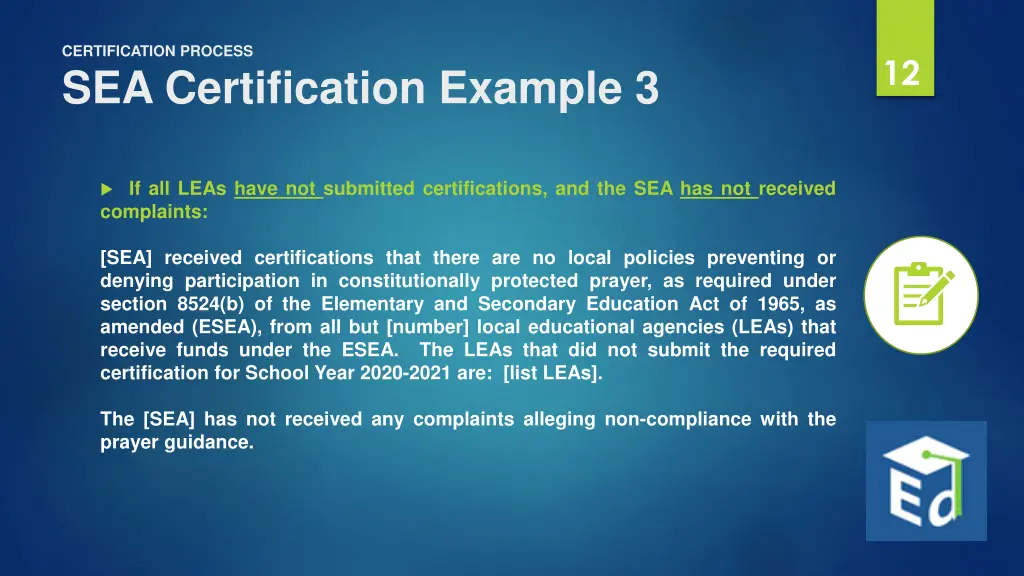 certification process sea certification example 3