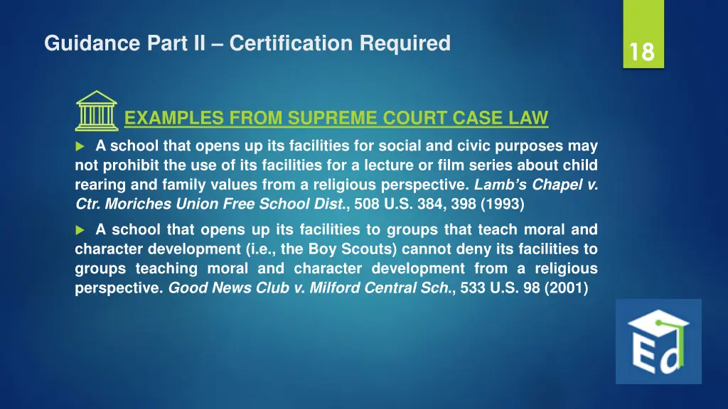 guidance part ii certification required 1
