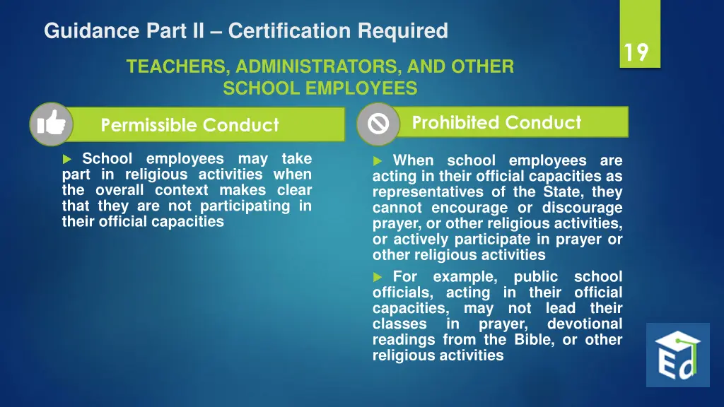 guidance part ii certification required 2