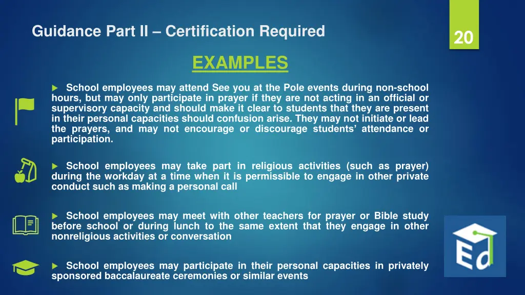 guidance part ii certification required 3