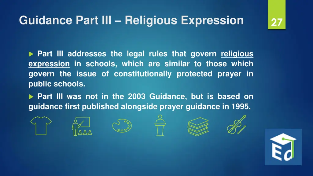 guidance part iii religious expression
