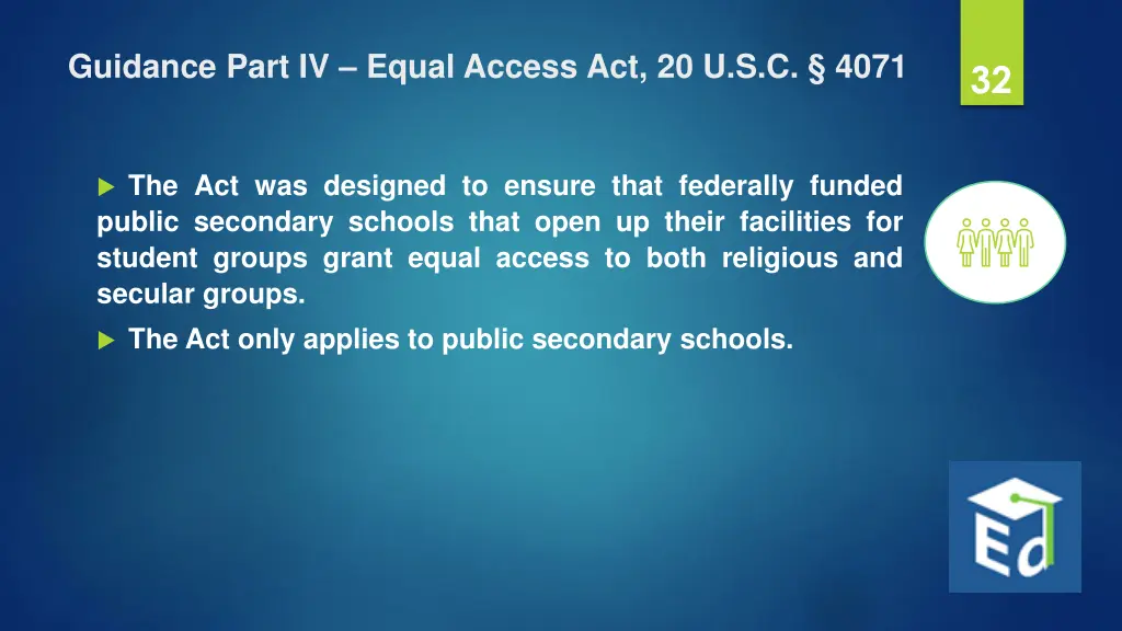 guidance part iv equal access act 20 u s c 4071