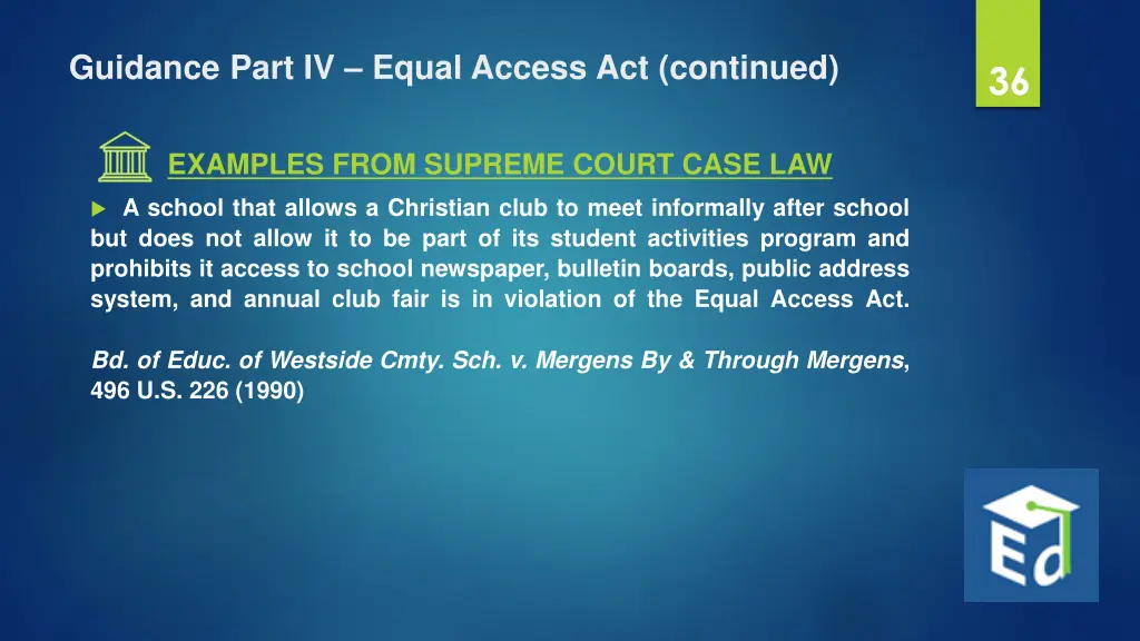 guidance part iv equal access act continued 3