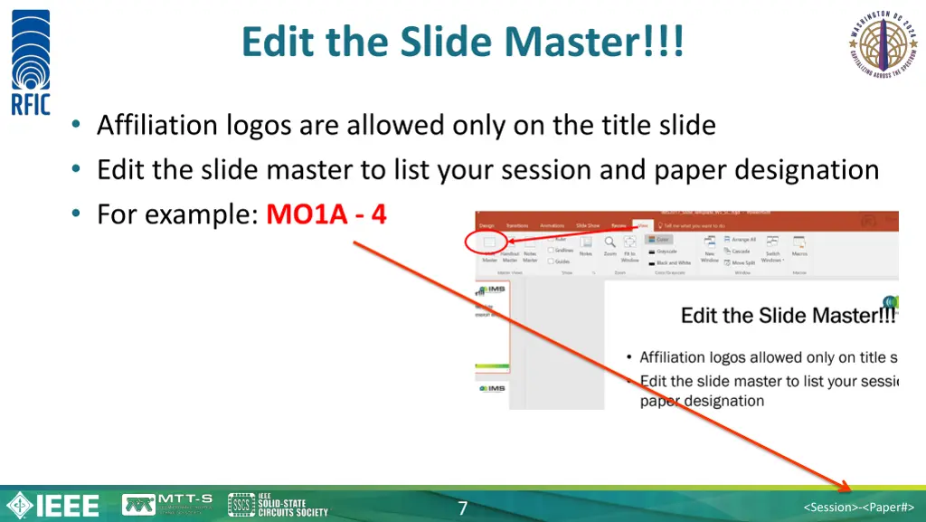 edit the slide master