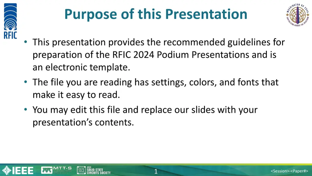 purpose of this presentation