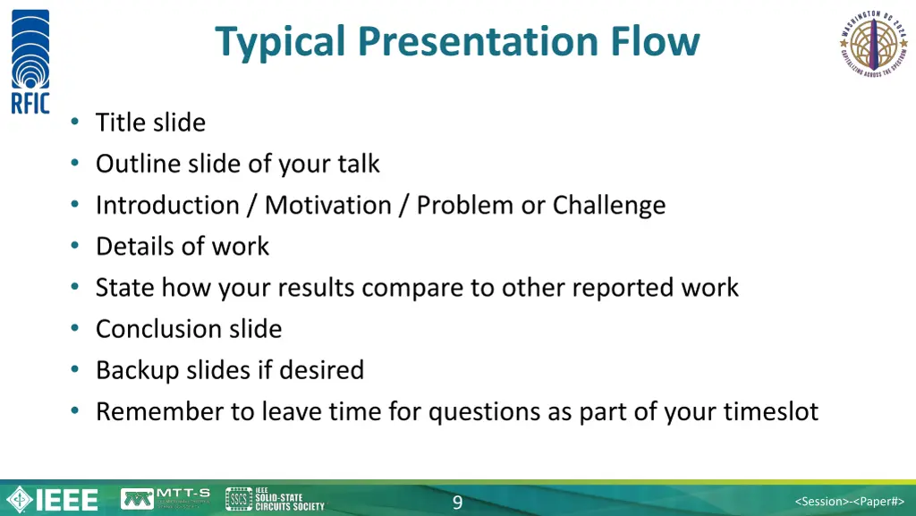 typical presentation flow