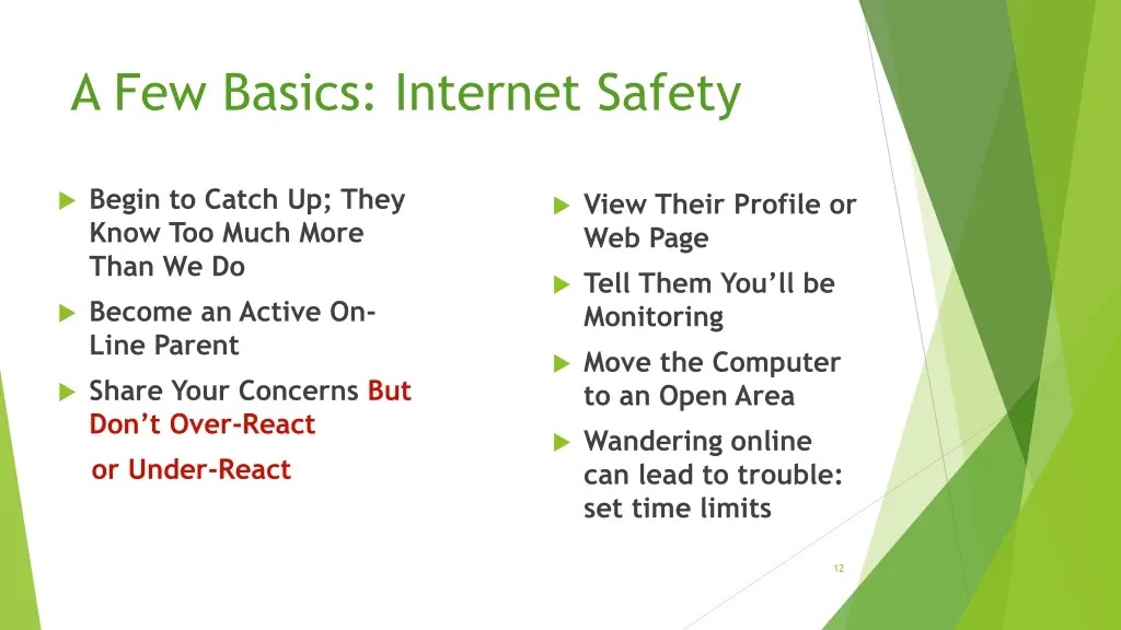 a few basics internet safety
