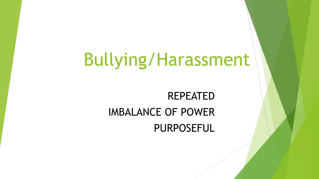 bullying harassment