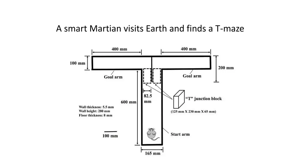 a smart martian visits earth and finds a t maze