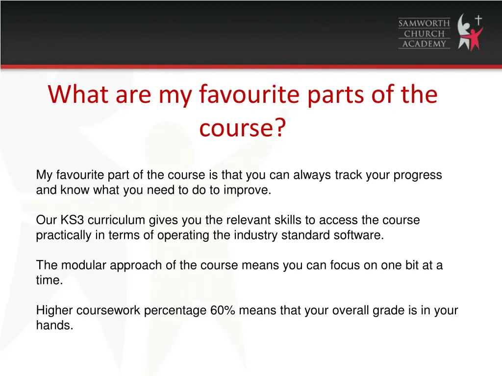 what are my favourite parts of the course