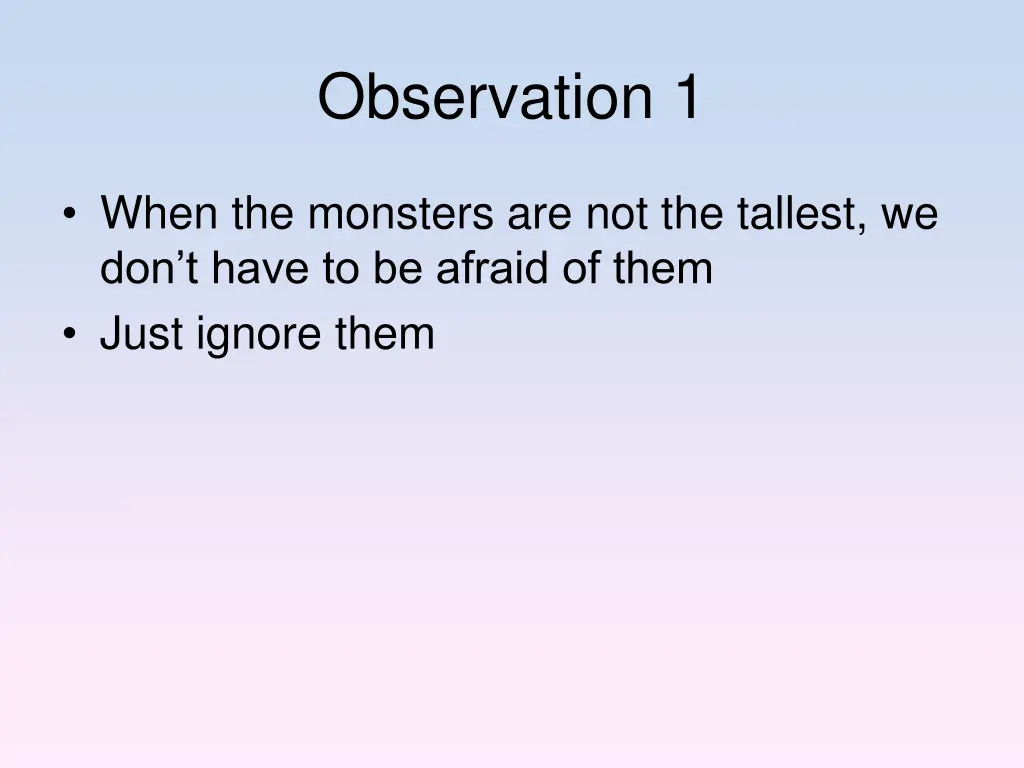 observation 1