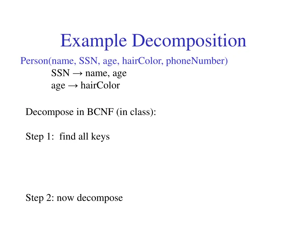 example decomposition person name