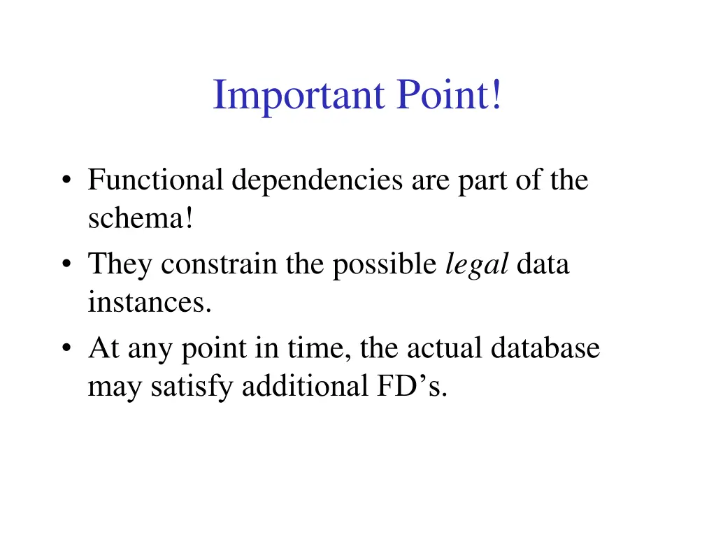 important point