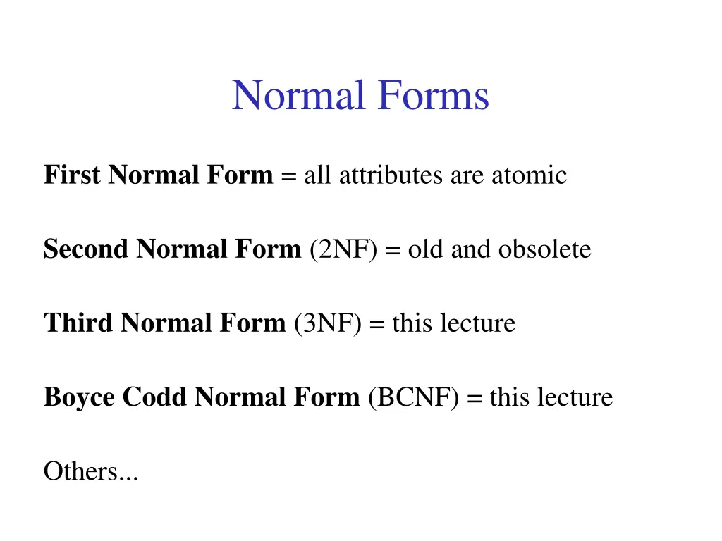 normal forms