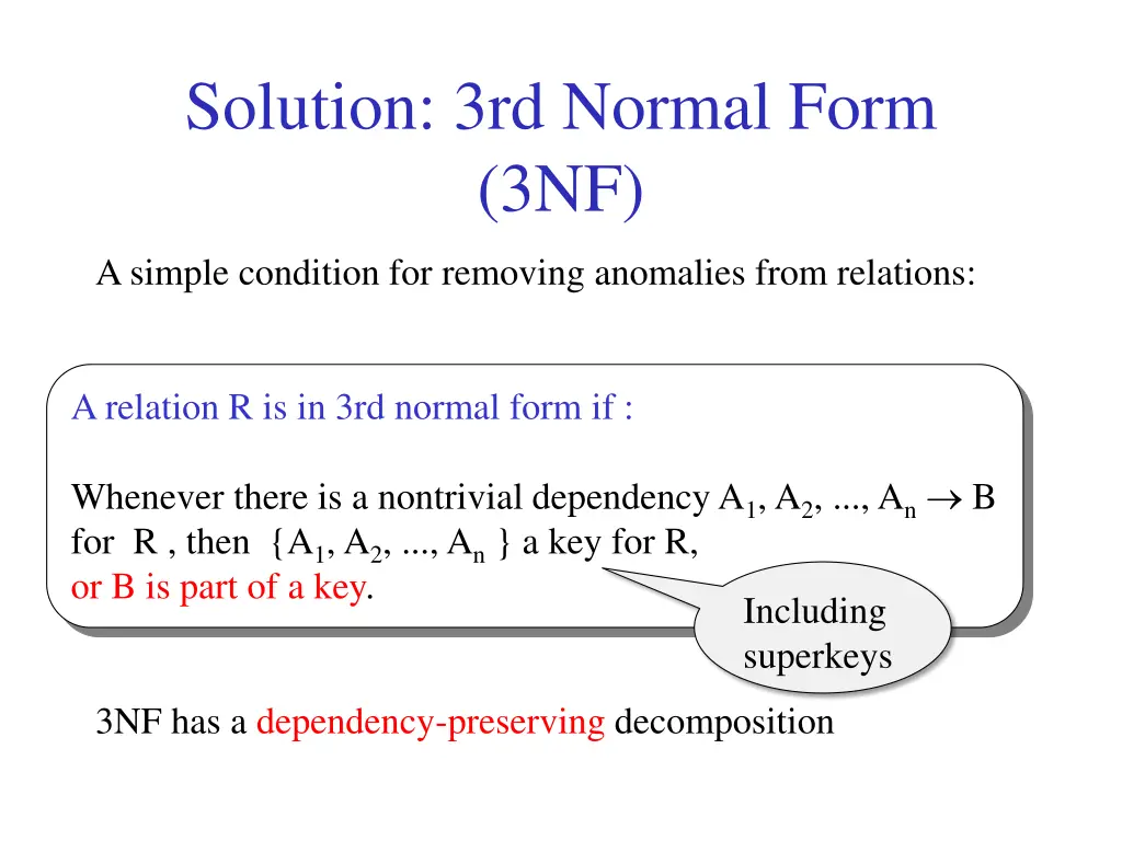 solution 3rd normal form 3nf