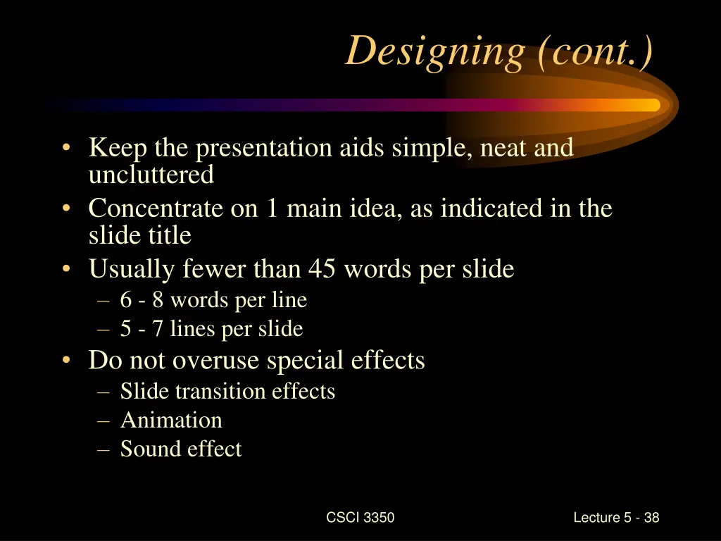 designing cont