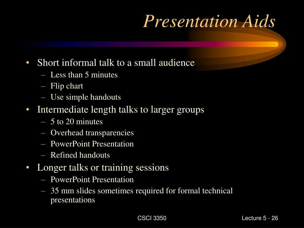 presentation aids