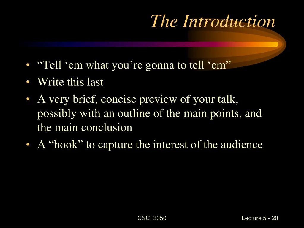 the introduction