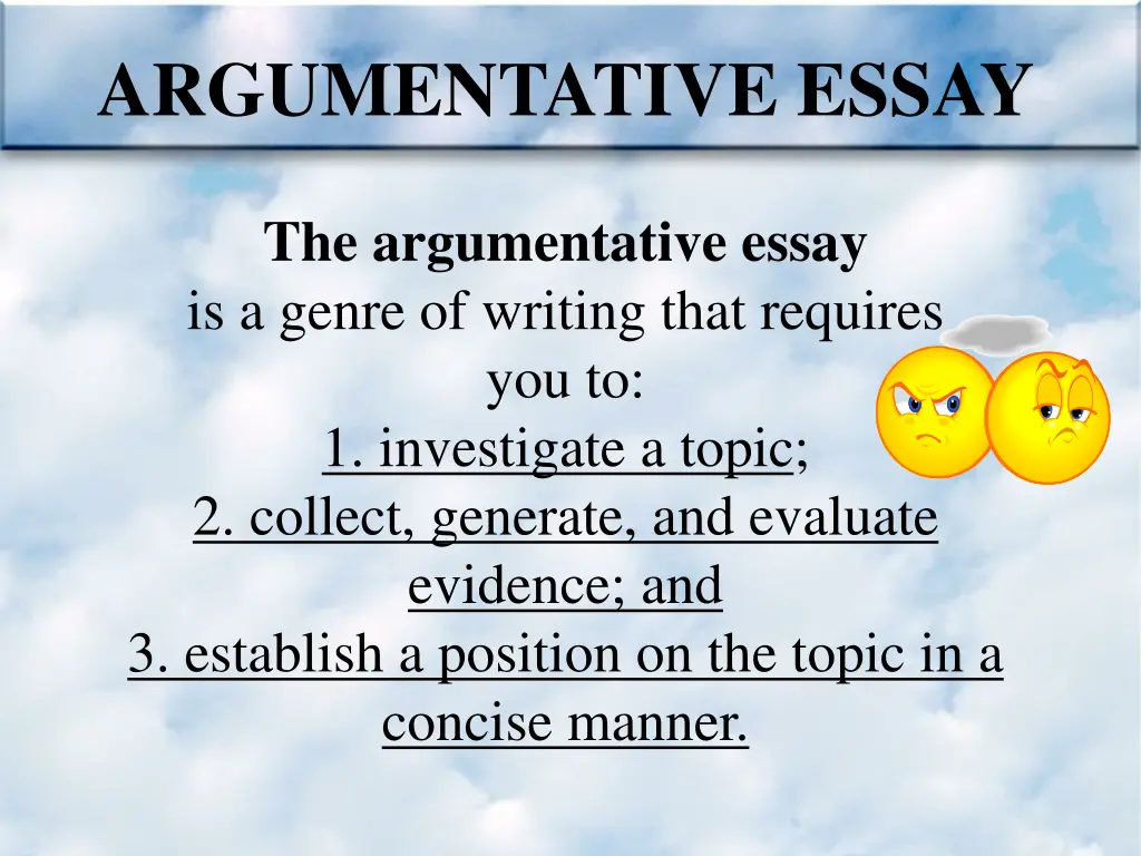 argumentative essay