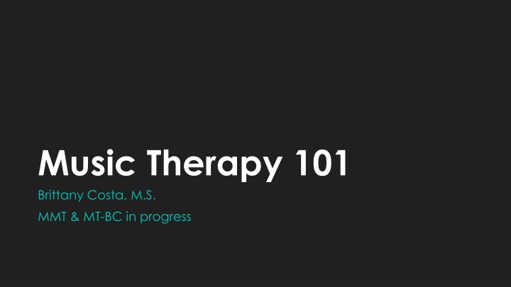 music therapy 101 brittany costa