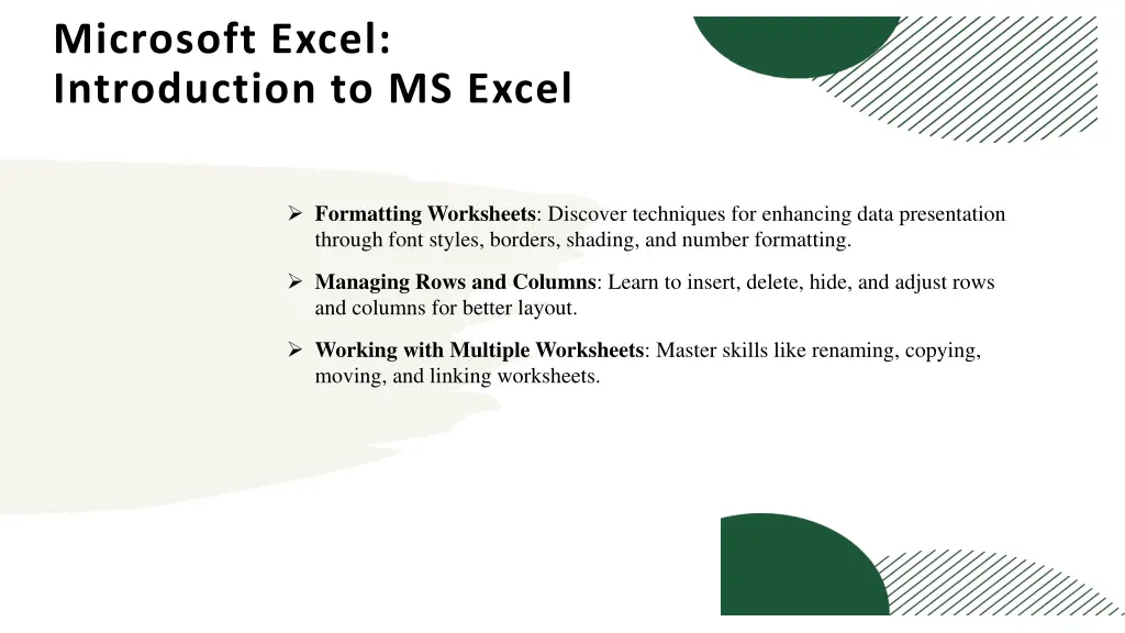microsoft excel introduction to ms excel 1