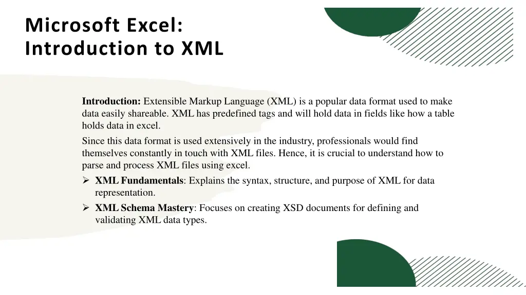 microsoft excel introduction to xml