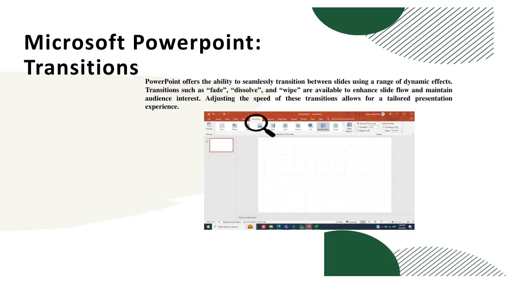 microsoft powerpoint transitions powerpoint