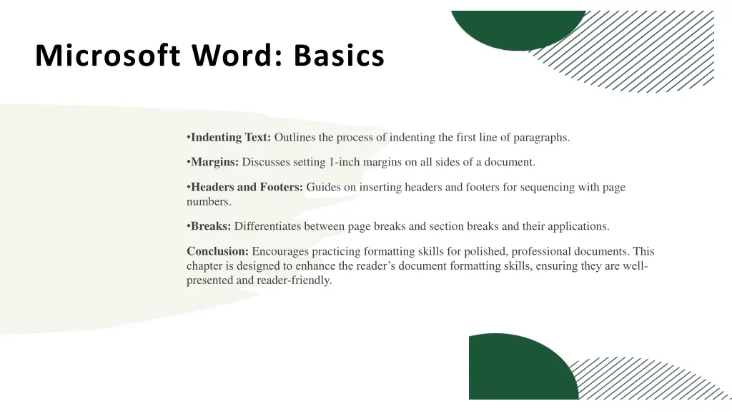 microsoft word basics 1