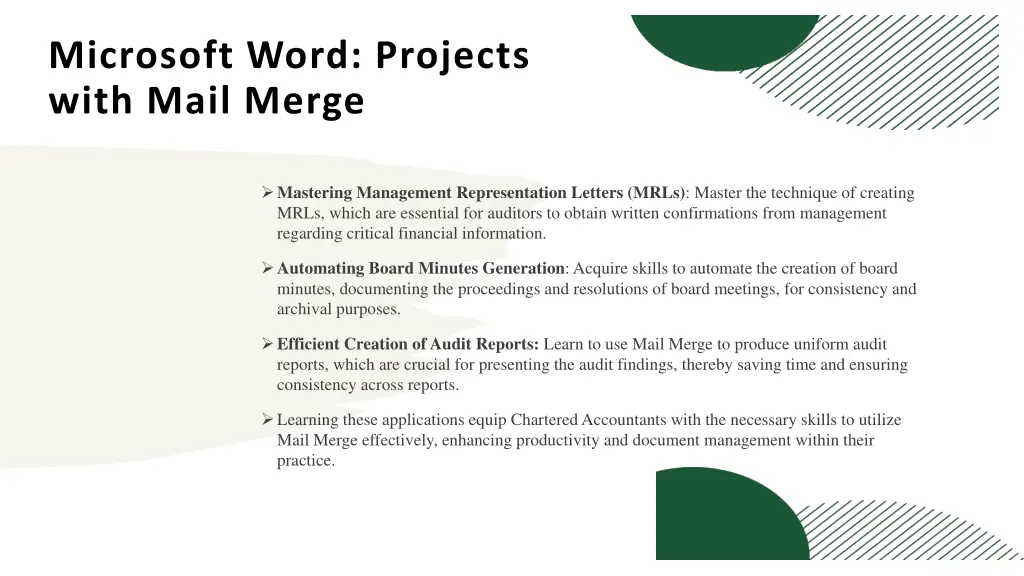 microsoft word projects with mail merge 1