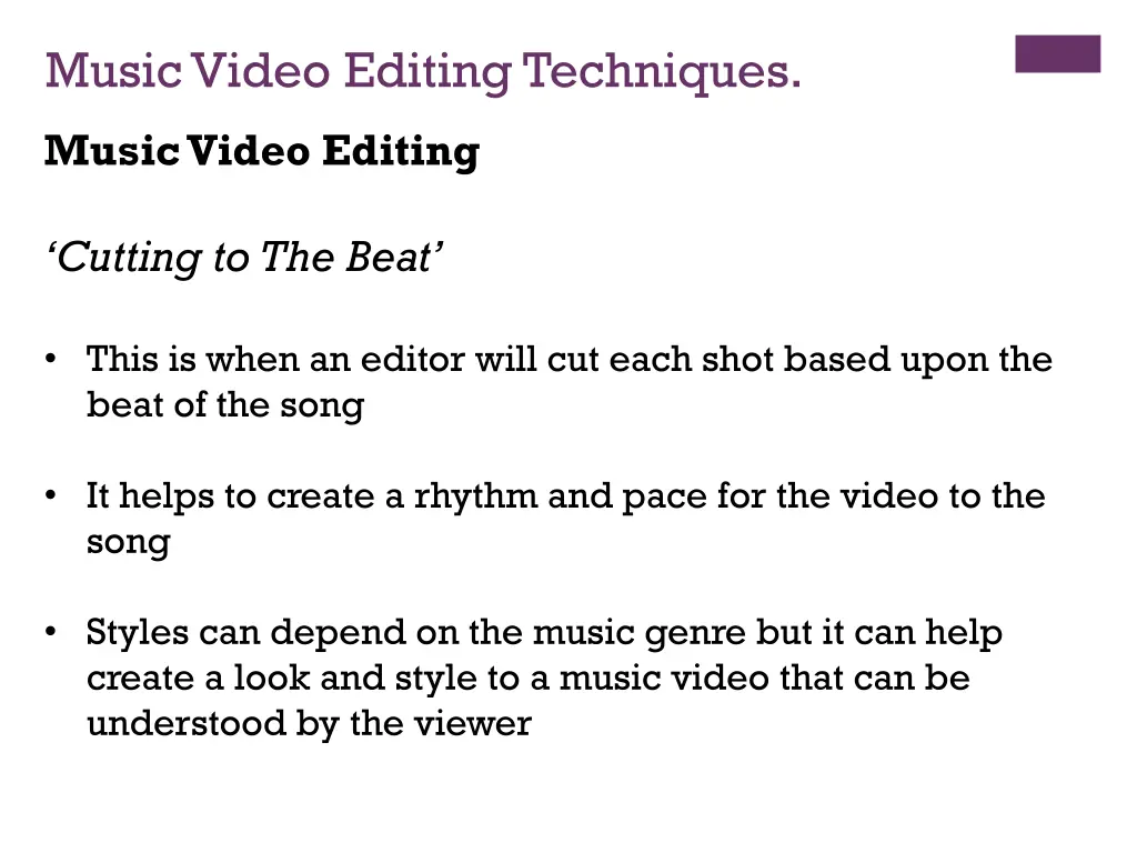 music video editing techniques 1