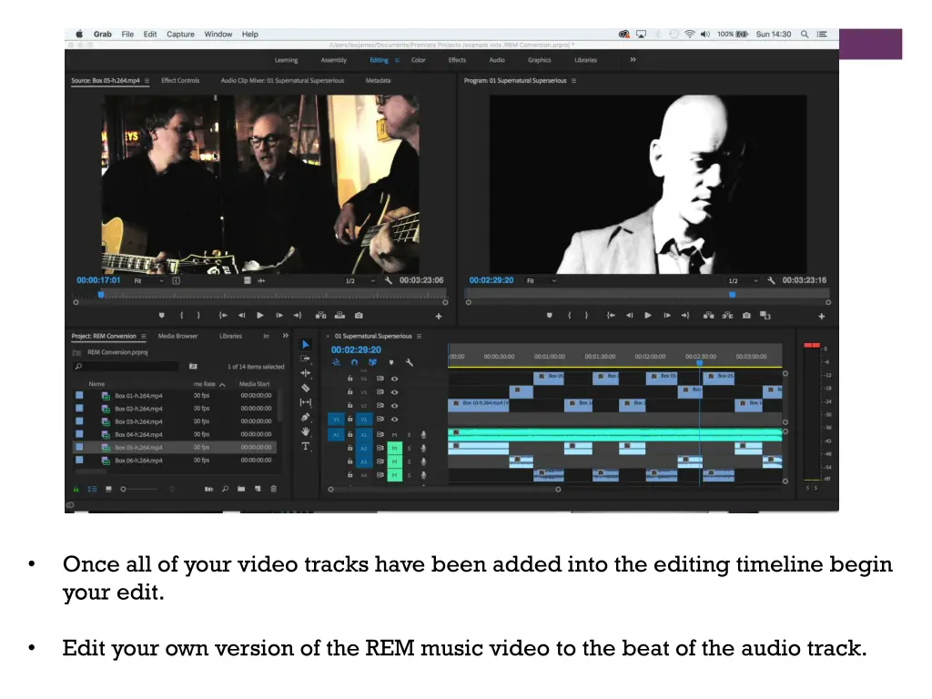 once all of your video tracks have been added