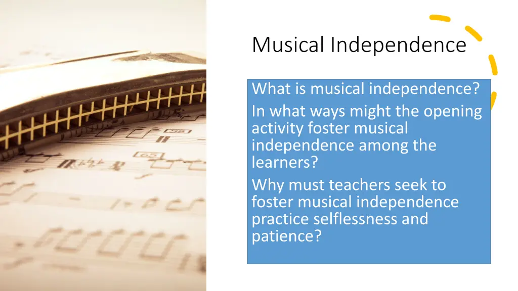 musical independence