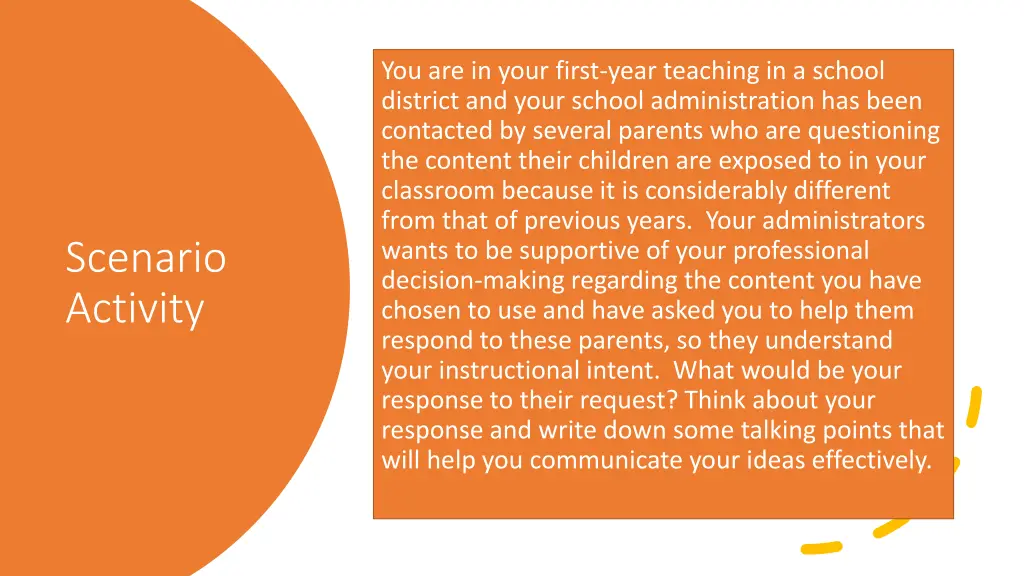 you are in your first year teaching in a school