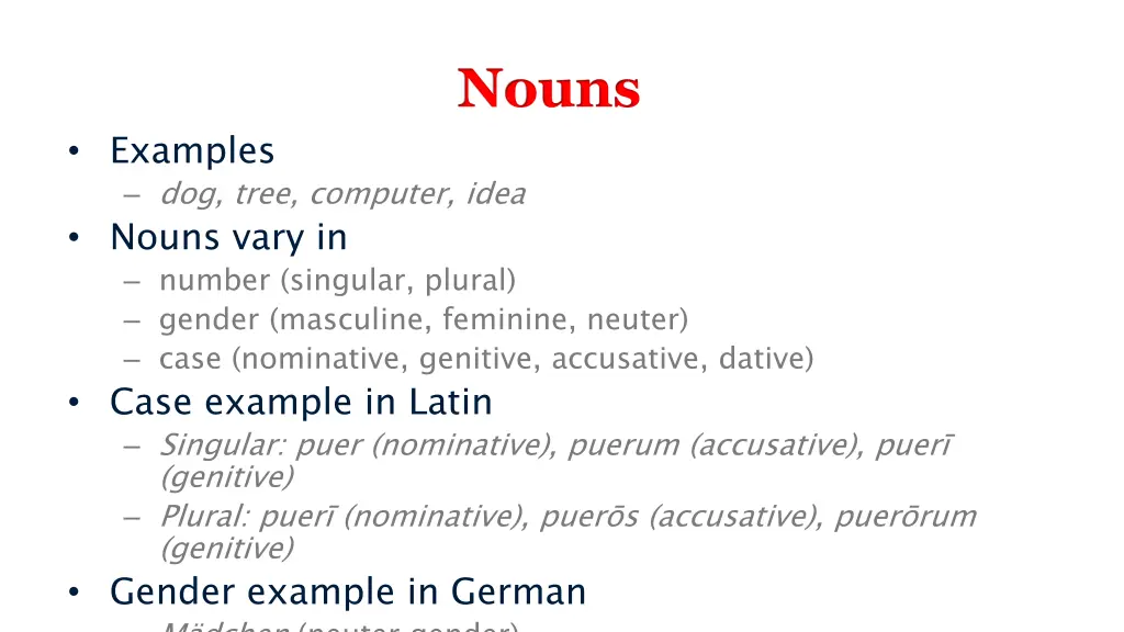 nouns