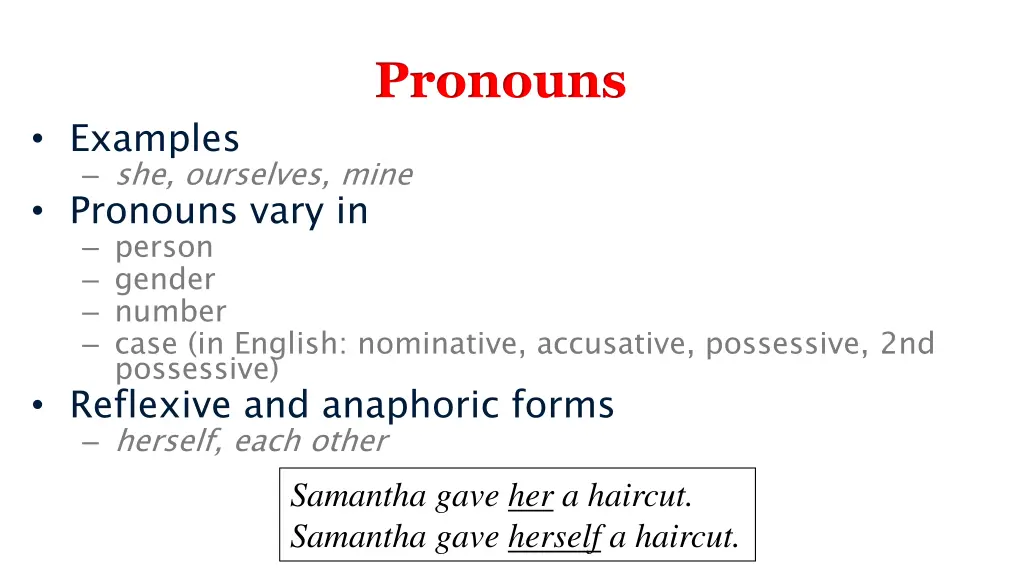 pronouns