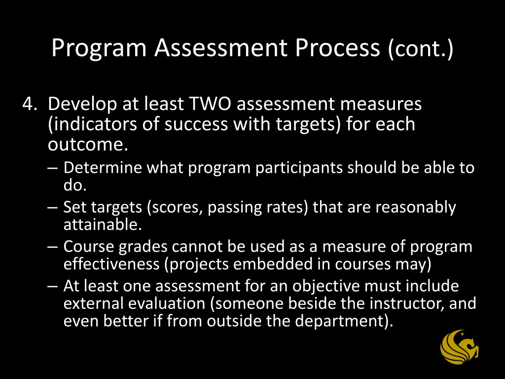 program assessment process cont 1
