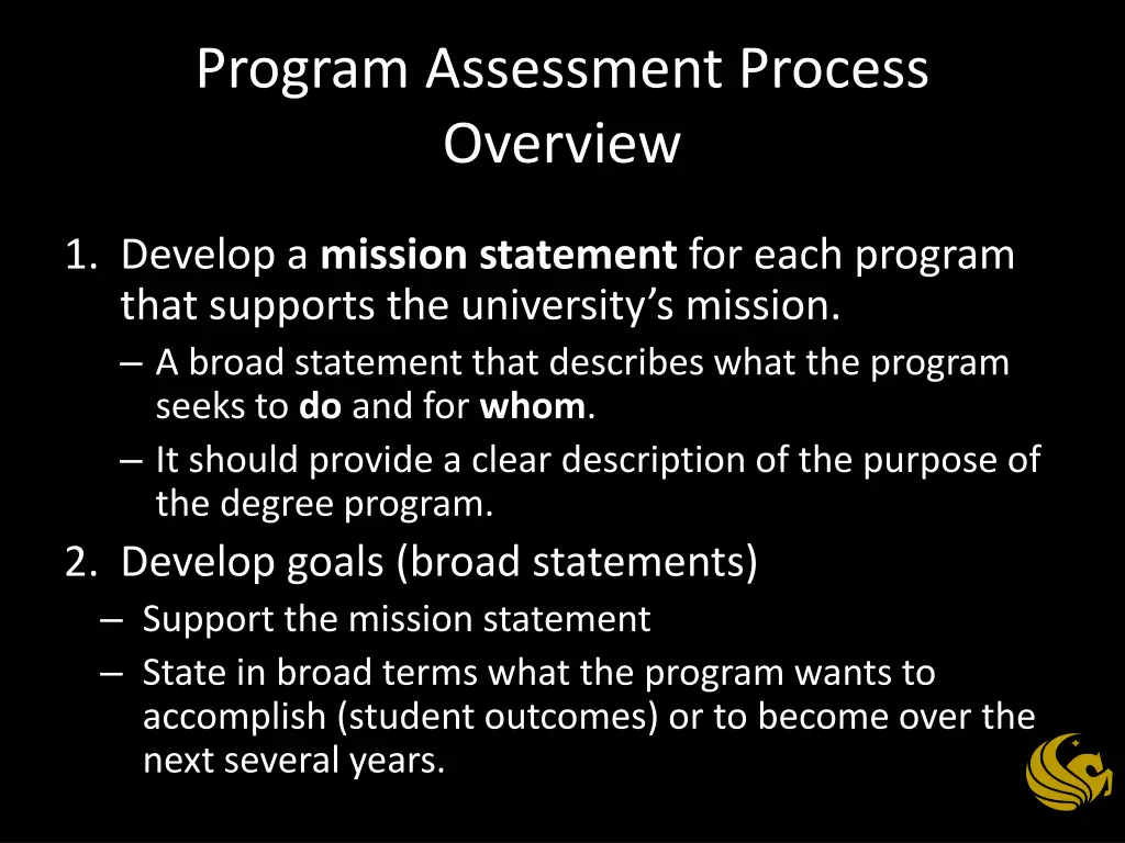 program assessment process overview