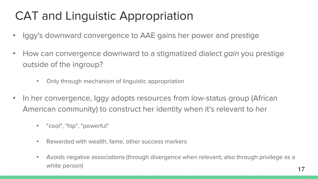 cat and linguistic appropriation