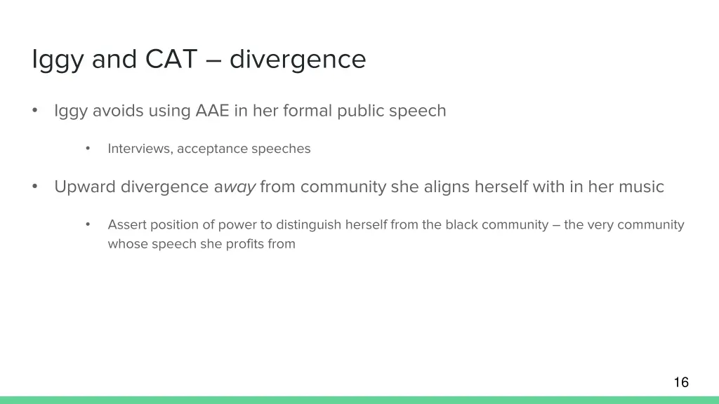 iggy and cat divergence