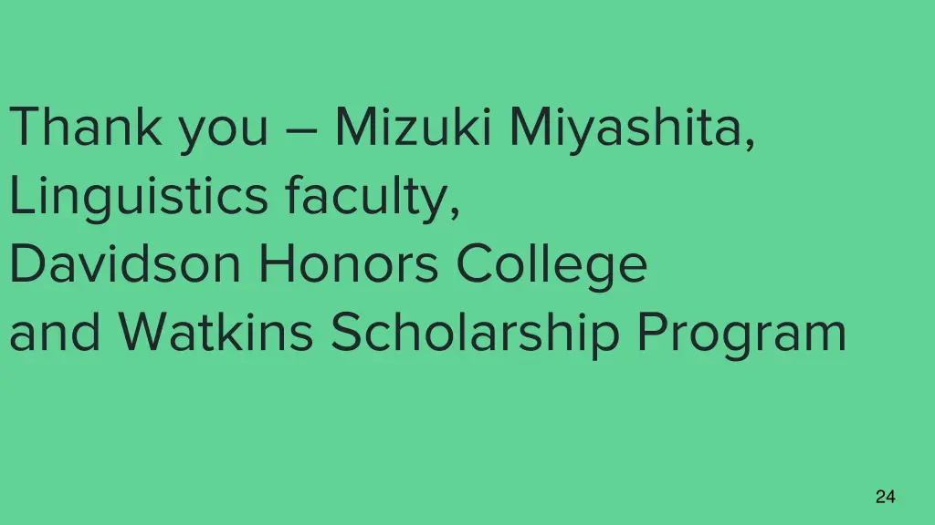 thank you mizuki miyashita linguistics faculty