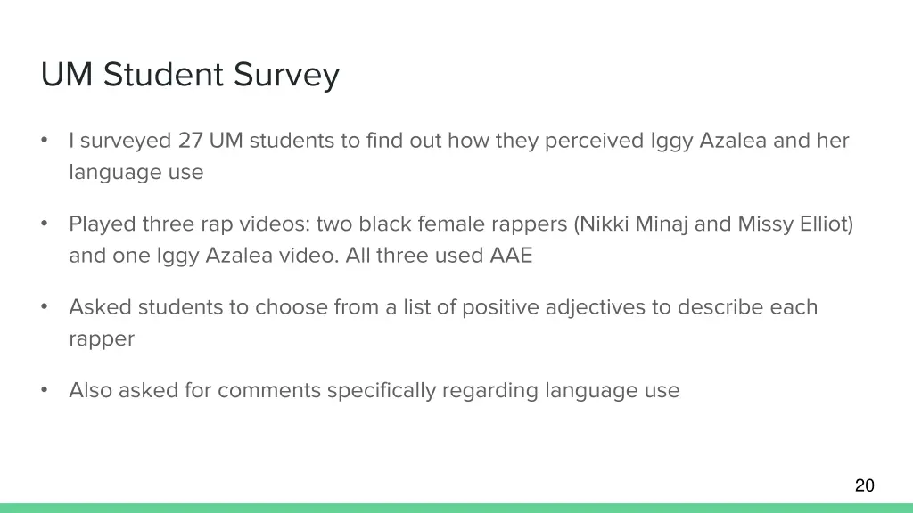 um student survey