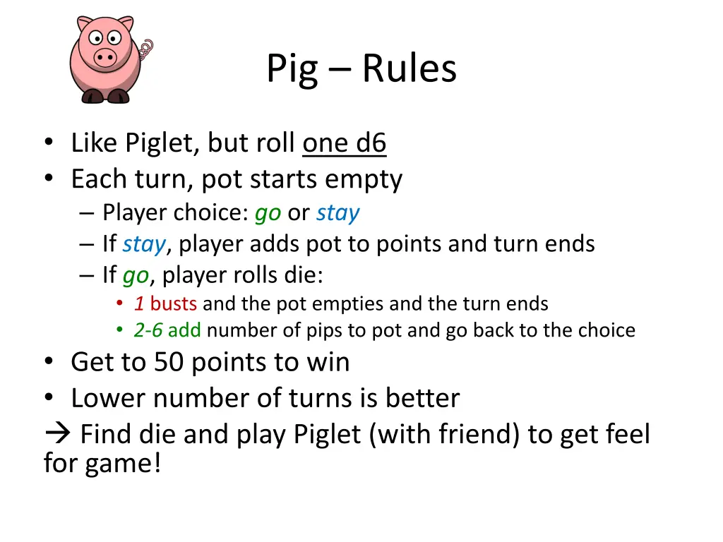 pig rules
