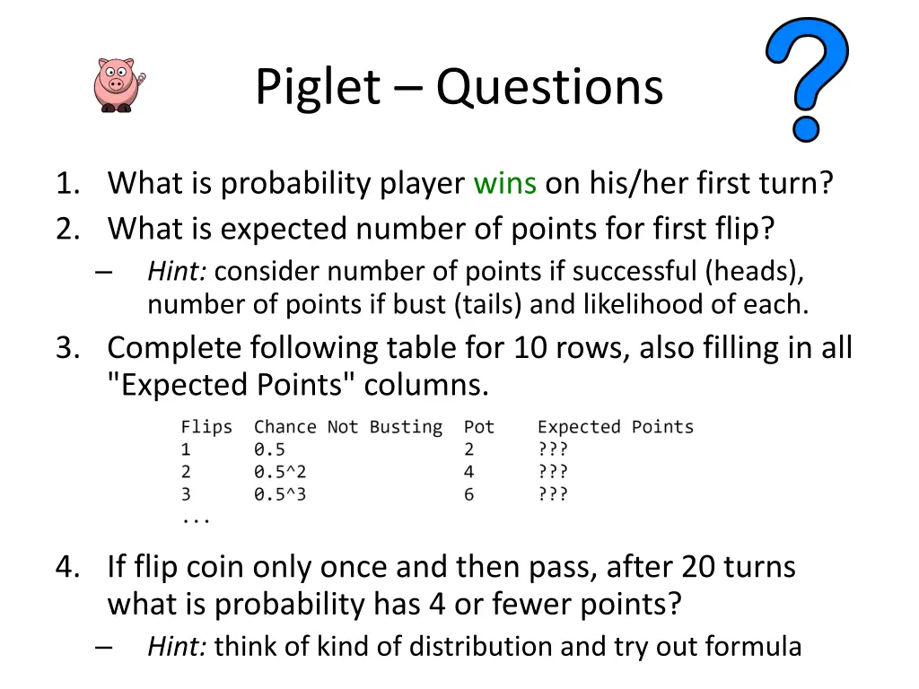 piglet questions